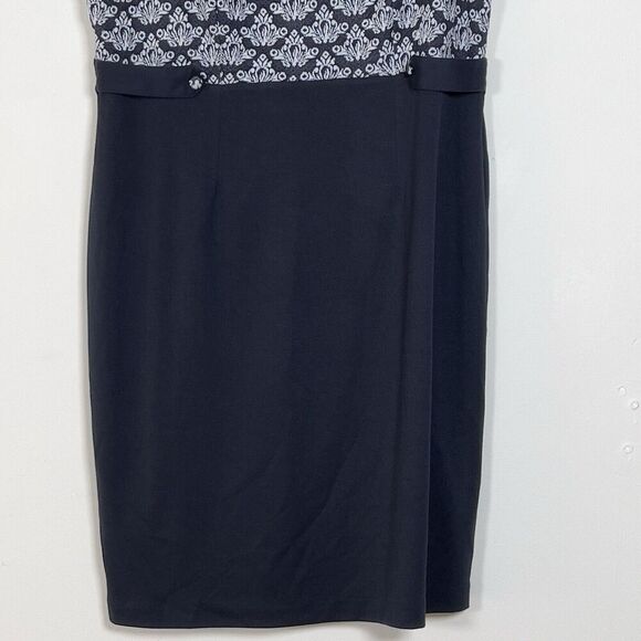 ModCloth Sheath Dress Womens Size 1X Navy Short Sleeve Stretch - Picture 3 of 15